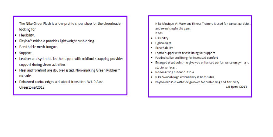 cheer shoe compare