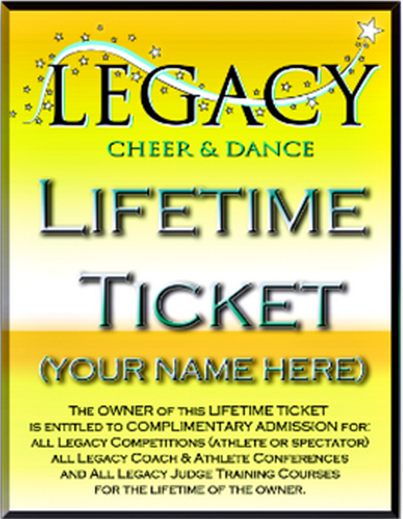 legacy life time ticket