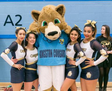 Kingston Cougars at Varsity with Dave the Cougar(1)