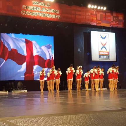 team england pom on the floor