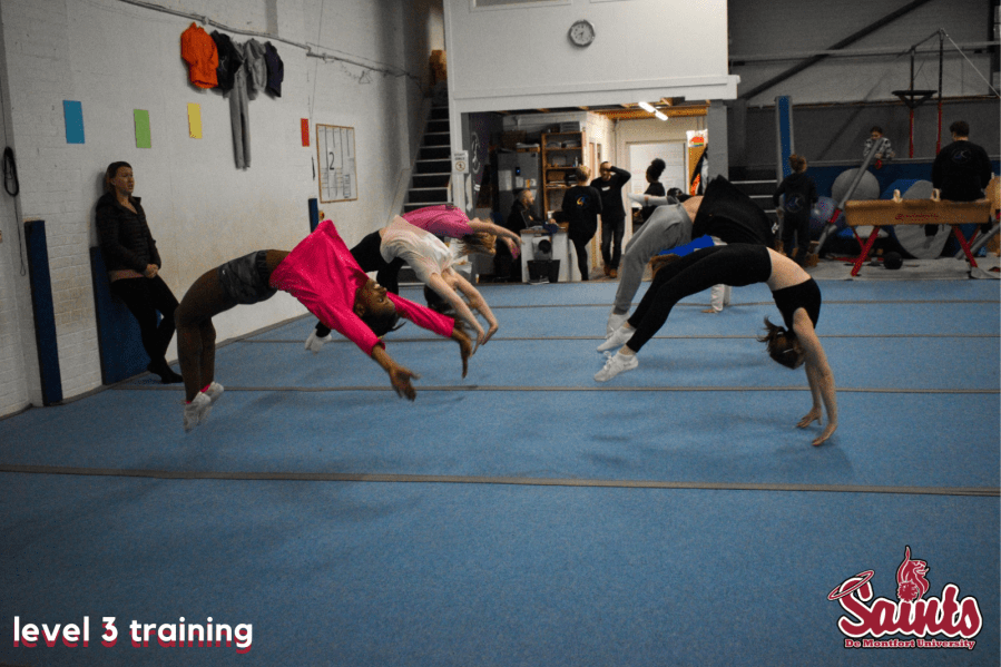 level back hand springs