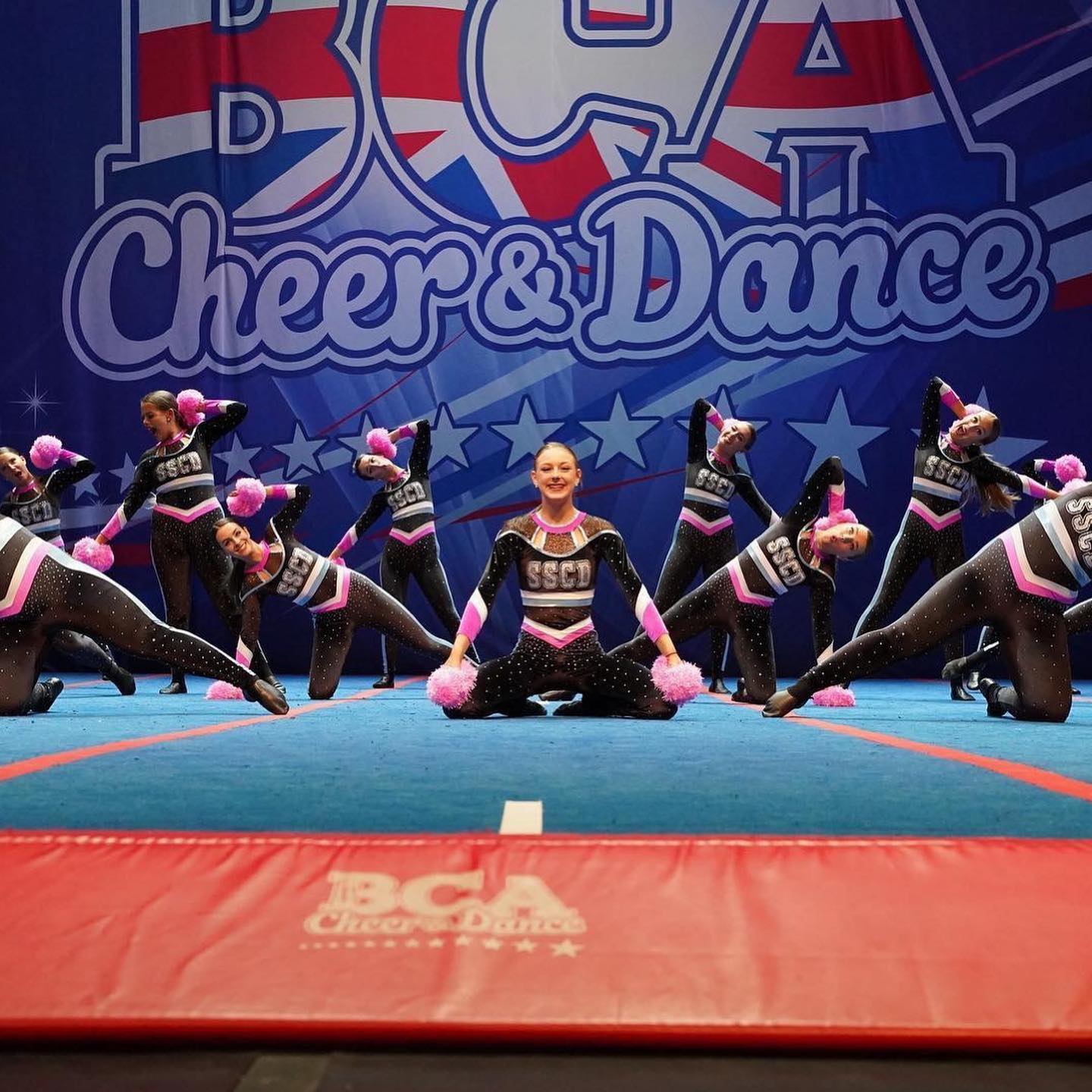 Female and Male pom dancer